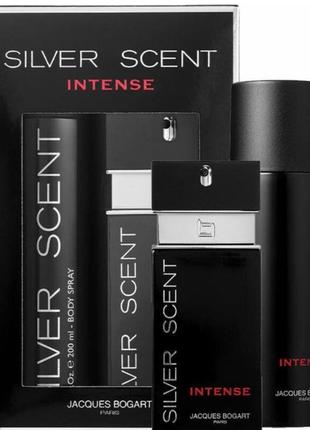 Подарунковий набір bogart silver scent intense 100 ml + 200 ml b/s