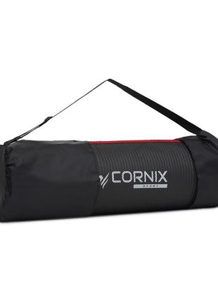 Коврик спортивный cornix nbr 183 x 61 x 1 cм для йоги и фитнеса xr-0094 black/red5 фото