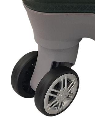 Пластиковый прочный дорожный чемодан на колесиках carbon 147 s цвет хаки чемоданчик на 4 колесах маленький s7 фото