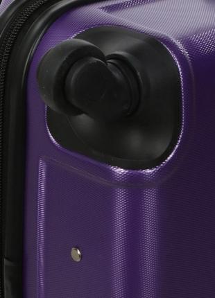 Средний дорожный чемодан пластиковый на 4 колесиках madisson размер м средний чемодан женский прочный фиолетов6 фото