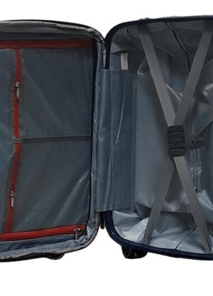 Небольшой дорожный чемодан полипропилен на 4 колесах размер s milano качественный синий чемодан ручная кладь4 фото