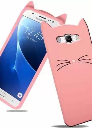 3d чохол для samsung galaxy j7(2016)/j710/j7 neo котик з вушками і вусиками