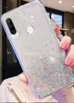 Блискучий чохол з срібною фольгою huawei y9 20191 фото