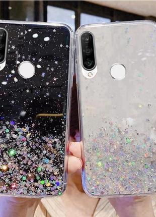 Блискучий чохол з срібною фольгою huawei y9 20192 фото