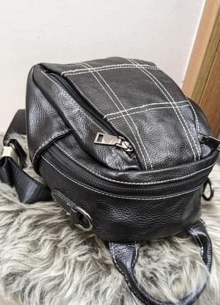 Классный кожаный рюкзак мини (фото реальные)2 фото