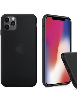 Силіконовий чохол graphite apple iphone 11 pro (чорний)