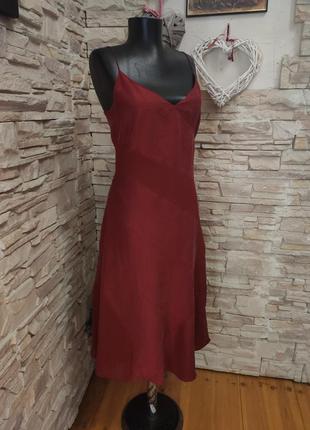 Оболденное красивое качественное стильное шёлковое платье в бельевом стиле шёлк от h&m1 фото
