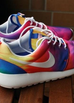 Летные  кроссовки, кросівки 38р nike roshe run rainbow оригинал6 фото