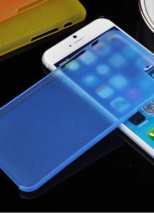 Матовый чехол apple iphone 6 / 6s 4.7" синий3 фото