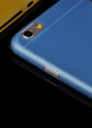 Матовый чехол apple iphone 6 / 6s 4.7" синий5 фото
