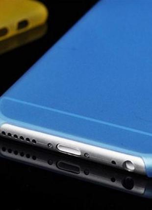 Матовый чехол apple iphone 6 / 6s 4.7" синий4 фото