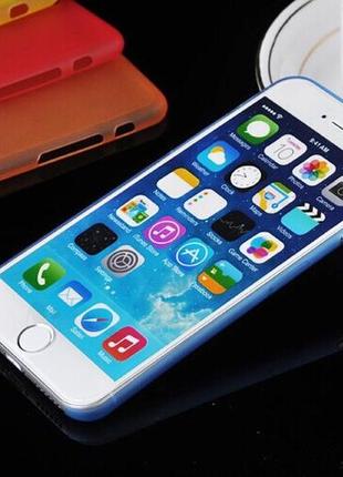 Матовый чехол apple iphone 6 / 6s 4.7" синий2 фото