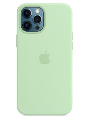 Чохол apple оригінальний silicone case with magsafe  для apple iphone 12 pro max (pistachio)зелений