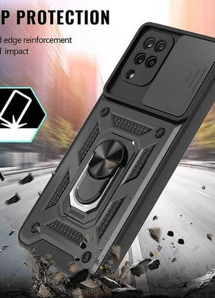 Ударопрочный чехол camshield serge ring for magnet для samsung galaxy a12 (a125f) / m12 (m127f)4 фото