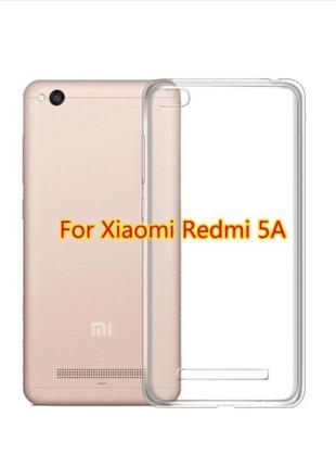 Силиконовый чехол прозрачный для xiaomi redmi 5a