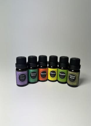 Подарочный набор натуральных эфирных растительных масел synergy blend для ароматерапии, 6 шт по 10 мл7 фото