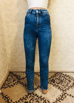 Качественные джинсы скини/варенки/ c высокой посадкой divided от h&m2 фото