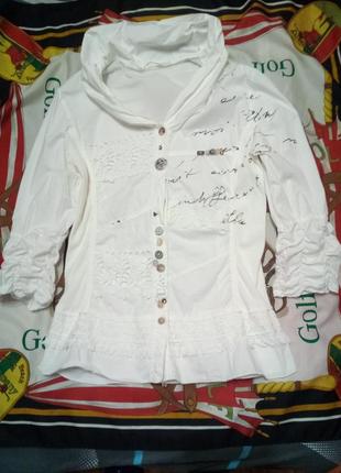 Блуза с кружевом bottega.1 фото