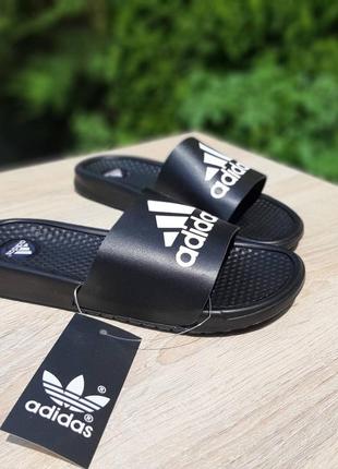 Сланцы мужские, женские adidas, черные (адидас, массажные шлепки, шлепанцы, вьетнамки)5 фото