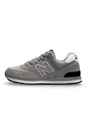 Мужские кроссовки new balance 574  light gray reflective