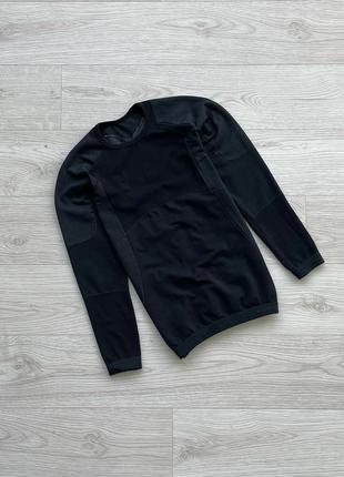 Термо кофта, лонгслив odlo evolution x-warm thermo long sleeve black/grey