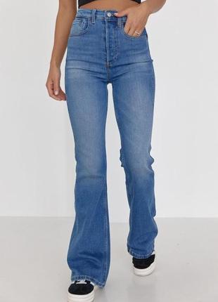 🧊трендові джинси кльош на високій талії f&f 12/l