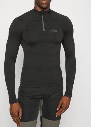 Компресійний лонгслів, реглан the north face compression 1/3 zip long sleeve black/grey made in italy