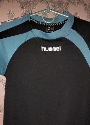 Футболка женская спортивная hummel черная синяя2 фото