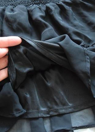 Легкая юбка шифоновая юбка на подкладке пышная юбка летняя юбка мини2 фото