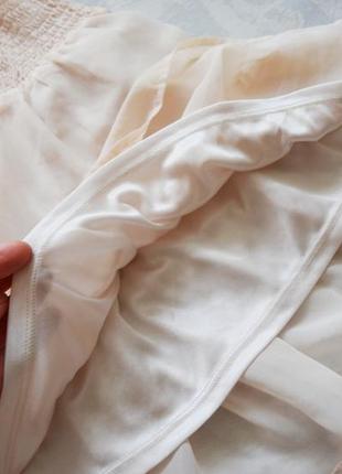 Легкая юбка шифоновая юбка на подкладке пышная юбка летняя юбка мини4 фото
