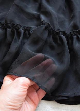 Легкая юбка шифоновая юбка на подкладке пышная юбка летняя юбка мини9 фото