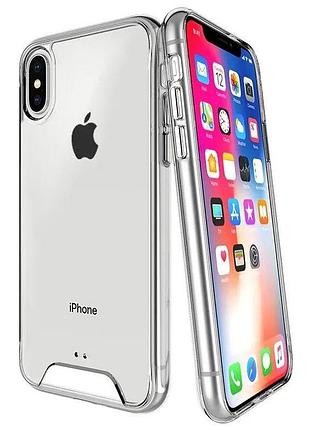 Ударопрочный прозрачный чехол space apple iphone x/xs