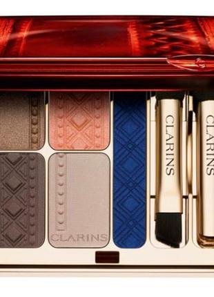 Палетка теней кларанс clarins colour of brazil eye quartet & liner palette