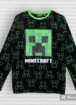 Primark реглан minecraft велюрова піжамна кофта