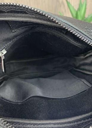 Модная мужская сумка-планшетка кожаная черная, сумка-планшет из натуральной кожи борсетка9 фото