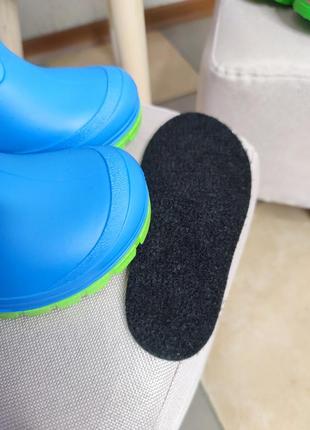 Резиновые сапоги для мальчика и для девочки с съемным носком5 фото