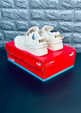 Женские кроссовки puma белевые кожаные кроссовки пума6 фото