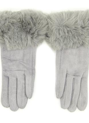 Перчатки женские ronaerdo серый (dr164 grey (all size (длина 24 см)))1 фото