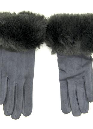 Перчатки женские ronaerdo серый (dr164 d-grey (all size (длина 24 см)))