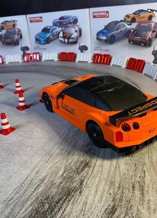 Дрифт машинка на радиоуправлении nissan skyline gt-r оранж. машинка на пульте...