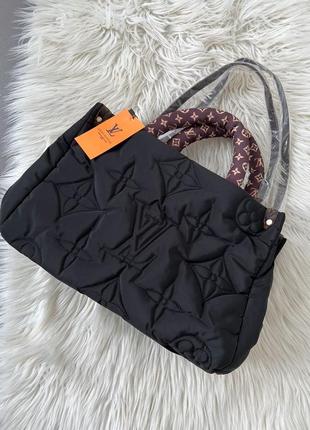 Сумка louis vuitton puff onthego gm black5 фото