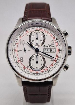 Чоловічий годинник paul picot gentleman 43mm p2004.sg.1413 chronograph mechanical новий