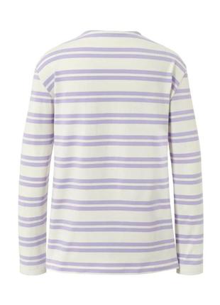 Сорочка з довгим рукавом, фіолетово-кремова смужка, розмір наш 48-50(40/42 євро)3 фото