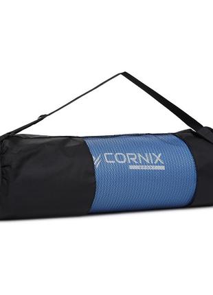 Килимок спортивний cornix nbr 183 x 61 x 1 cм для йоги та фітнесу xr-0096 blue/blue2 фото