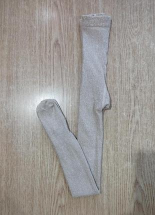 Нарядные колготы h&m блестящие люрекс