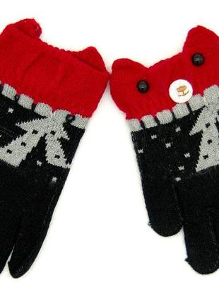 Перчатки для мальчика rubi чорно-червоний (c207 d-grey (3-5 years (обхват 13 см, довжина рукавиці 13,5 см))