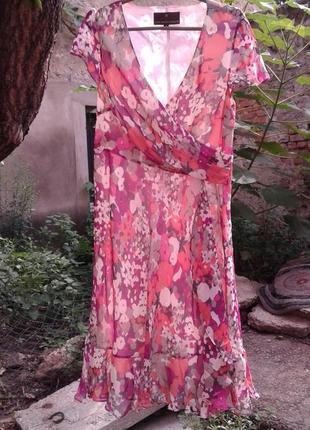 Шикарное  шелковое платье с воланами  брит. бренда fenn wright manson2 фото