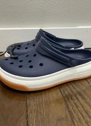 Крокс крокбенд клог фул форс сині нави crocs crocband™ full force clog navy/white9 фото