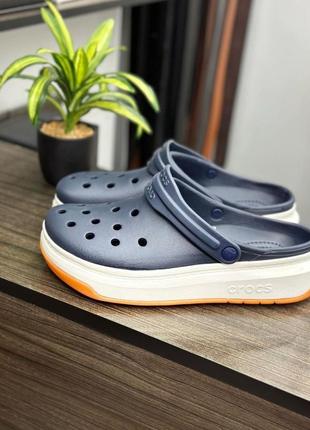 Крокс крокбенд клог фул форс сині нави crocs crocband™ full force clog navy/white10 фото