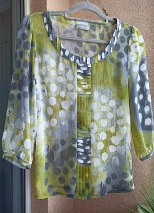 Красивая летняя нежная шифоновая полупрозрачная блуза1 фото